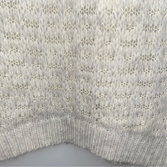 Between Me & You Grey and White See-Thru Sweater Sz Medium - Picture 2 of 5